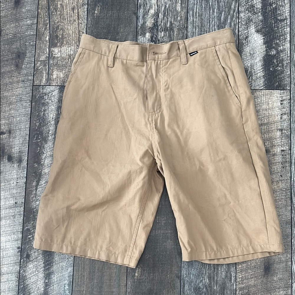 Hurley Men's Flat Front Tan Shorts